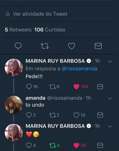 Marina Ruy Barbosa encontra com fã em restaurante