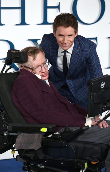 Stephen Hawking e Eddie Redmayne