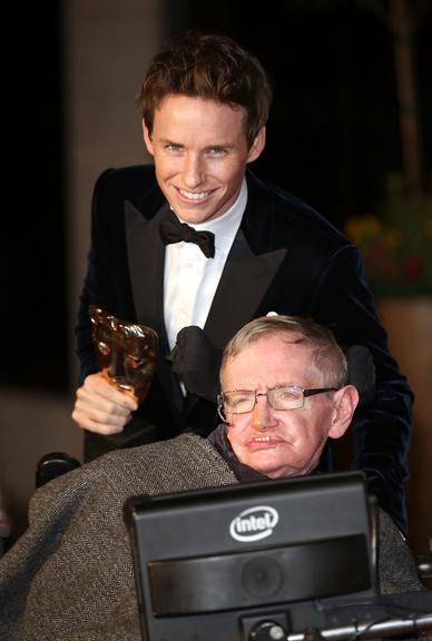 Stephen Hawking e Eddie Redmayne