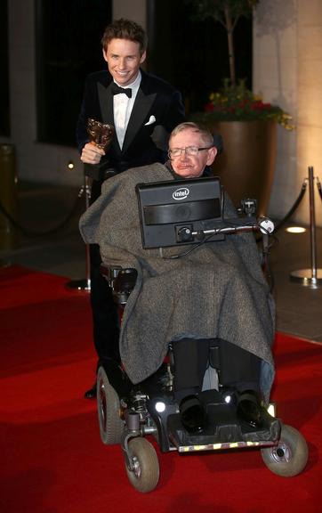 Stephen Hawking e Eddie Redmayne