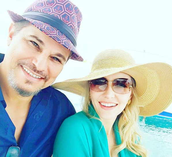 Edson Celulari e a esposa, Karin Roepke