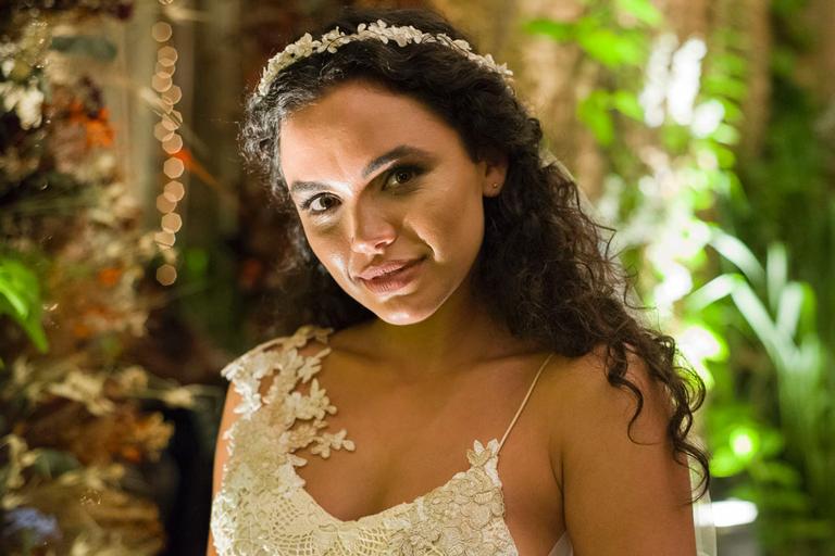 O casamento de Xodó (Anderson Tomazini) e Cleo (Giovana Cordeiro) na novela O Outro Lado do Paraíso