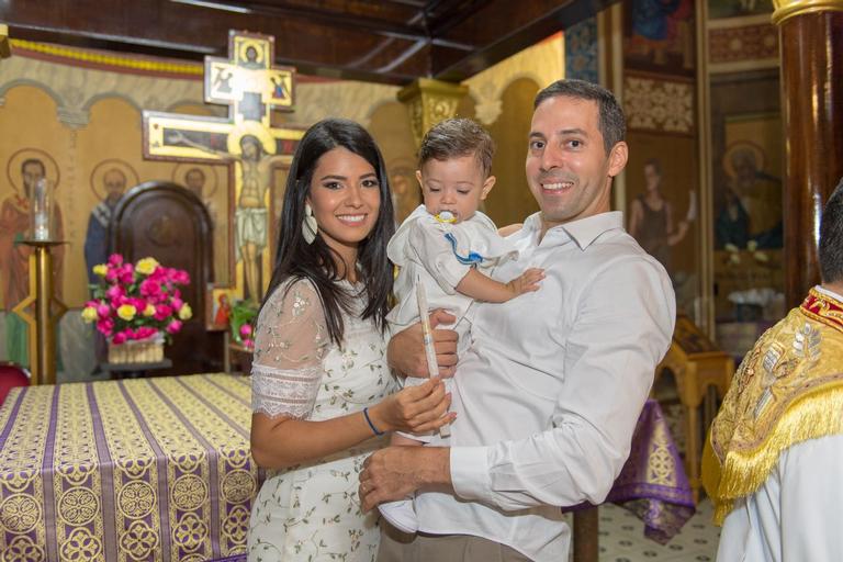 Batizado de Thiago, primeiro neto de Solange Frazão