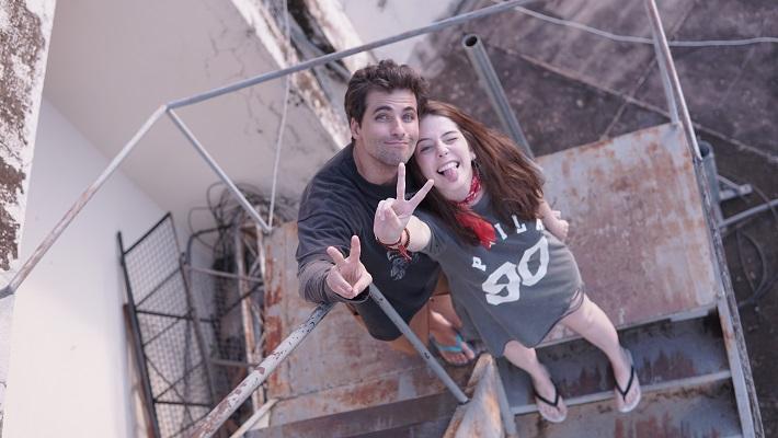 Bia Arantes nos bastidores do filme 'Loop'