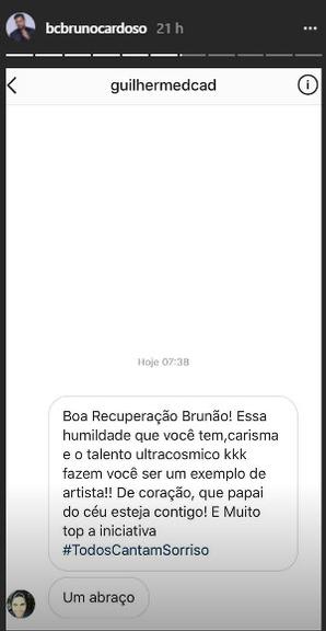 Bruno Cardoso compartilha as mensagens carinhosas dos fãs