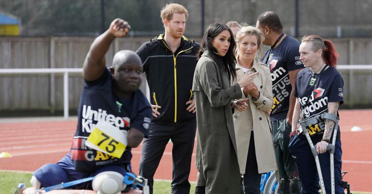  Meghan Markle e Príncipe Harry participam de evento esportivo