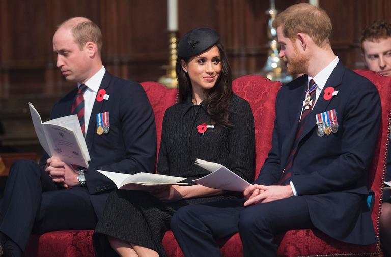 Meghan Markle e os príncipes Harry e William participam de missa na Abadia de Westminster