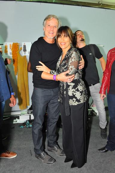 Marcello Novaes e Gloria Pires na SPFW