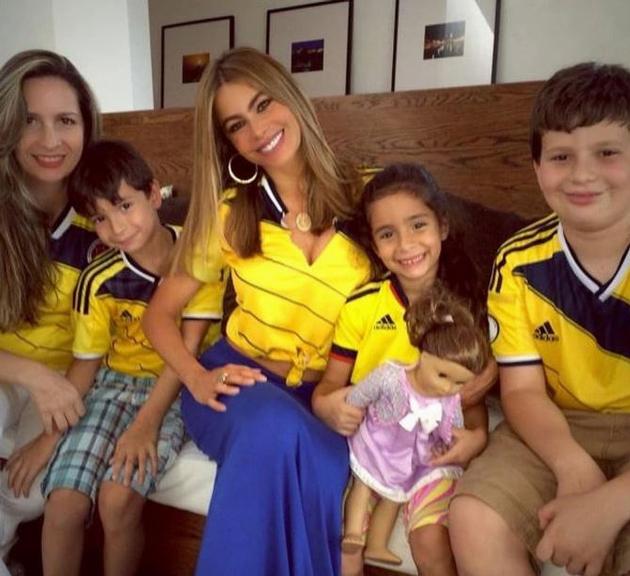 Sofía Vergara e família