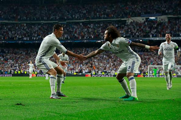 Marcelo e Cristiano Ronaldo