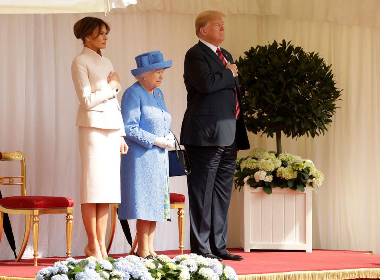 Trump e Rainha Elizabeth