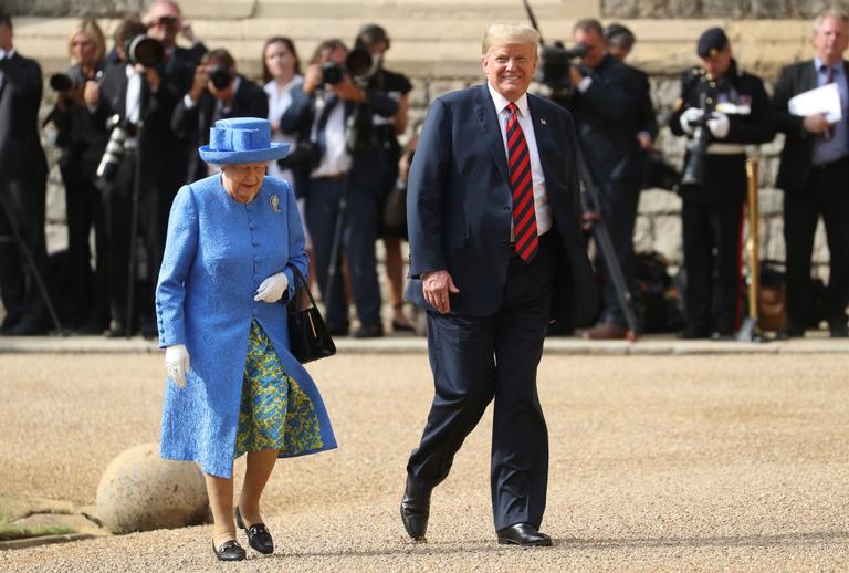 Trump e Rainha Elizabeth