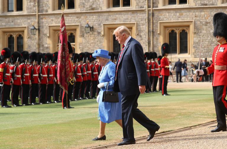 Trump e Rainha Elizabeth