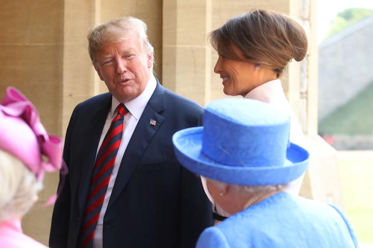 Trump e Rainha Elizabeth