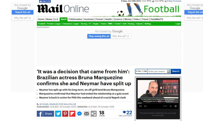 Mídia internacional noticia fim de BruMar