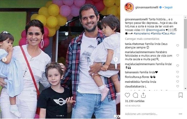 Giovanna Antonelli parabeniza o marido