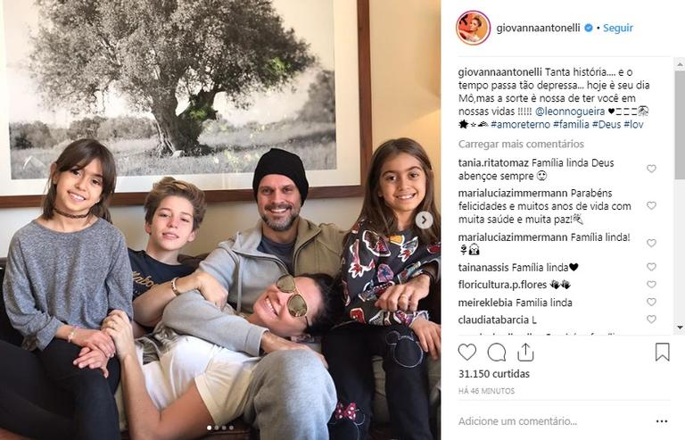 Giovanna Antonelli parabeniza o marido