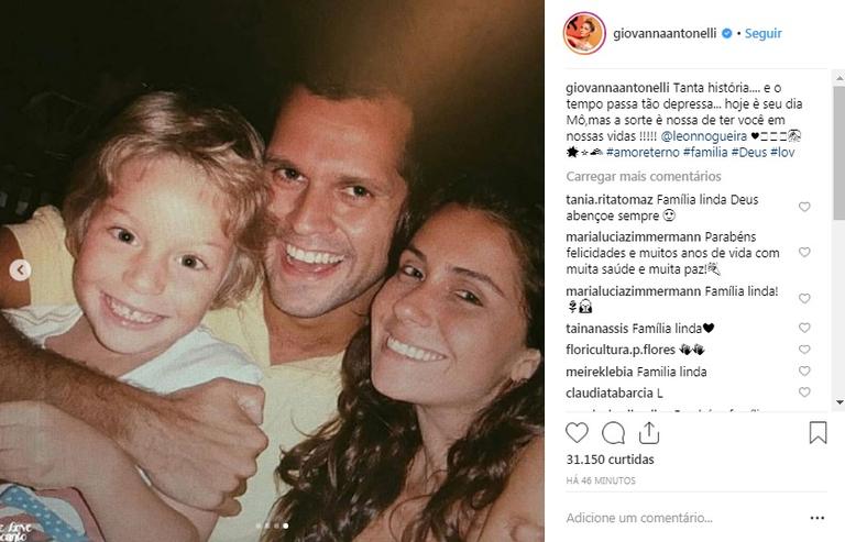 Giovanna Antonelli parabeniza o marido