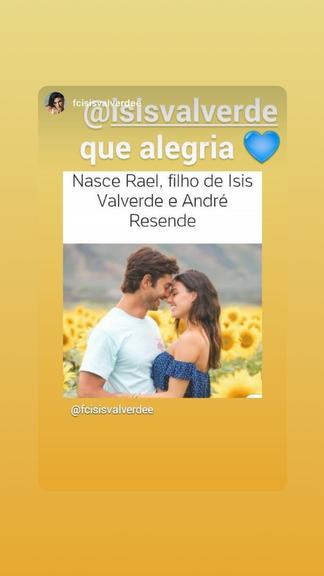 Isis Valverde celebra a chegada de Rael