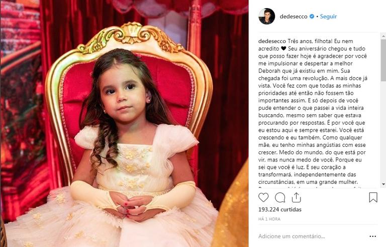 Maria Flor completa 3 anos e ganha mais uma festinha de aniversário