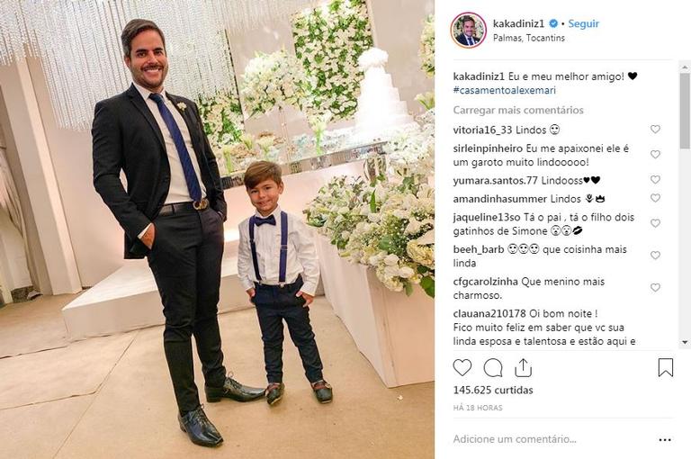 Simone brilha como madrinha de casamento e Henry rouba a cena como pajem 