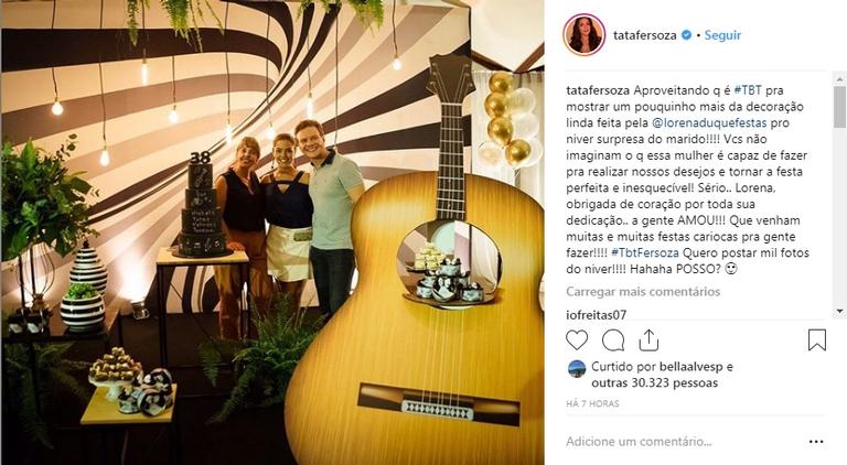 Thais Fersoza mostra decoração da festa surpresa de Teló