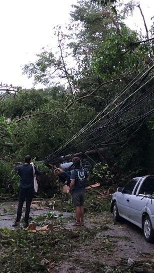 Camila Pitanga não consegue voltar para casa e passa a noite dentro do cinema devido a tempestade