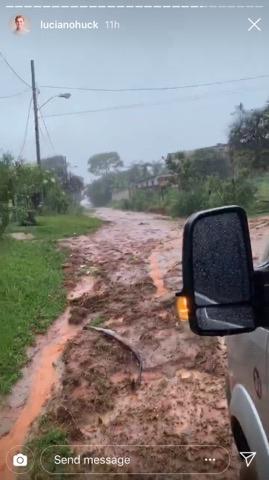 Luciano Huck passa por sufoco durante enxurrada em Minas