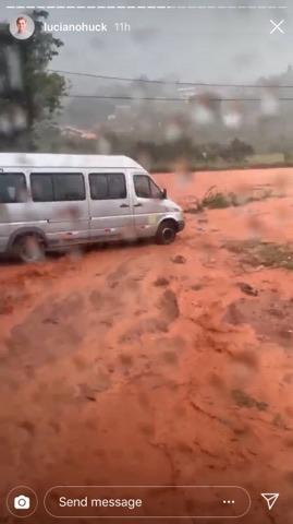 Luciano Huck passa por sufoco durante enxurrada em Minas