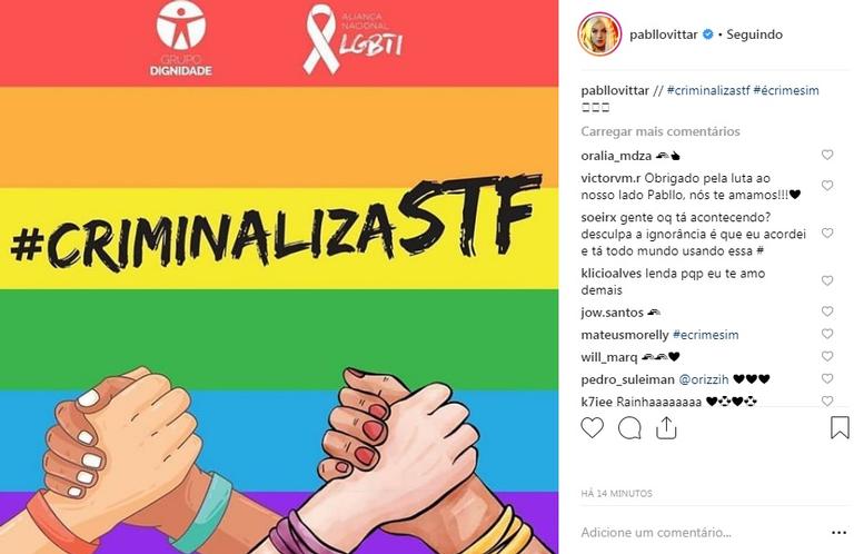 Famosos desabafam sobre a criminalização da homofobia