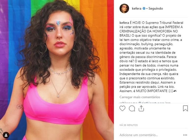 Famosos desabafam sobre a criminalização da homofobia