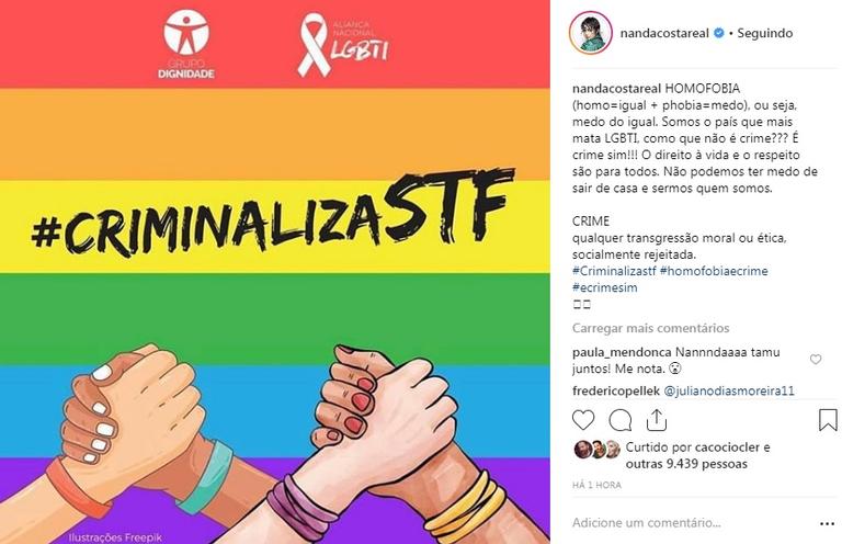 Famosos desabafam sobre a criminalização da homofobia