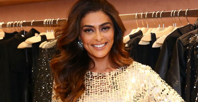 Juliana Paes prestigia evento de moda no RJ