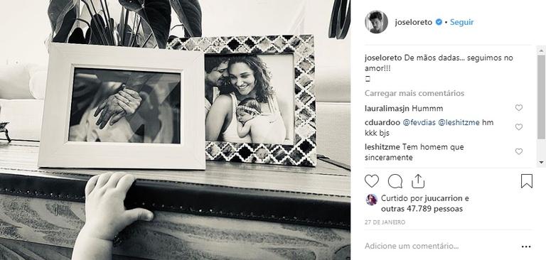 José Loreto e Débora Nascimento mantém fotos e declarações