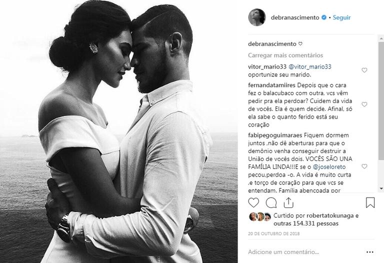 José Loreto e Débora Nascimento mantém fotos e declarações