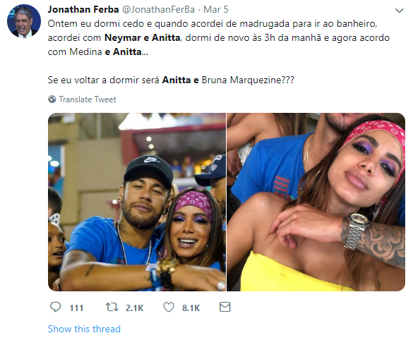 Memes Neymar e Anitta