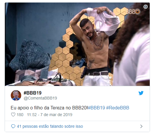 David, filho de Tereza é o novo crush do Brasil