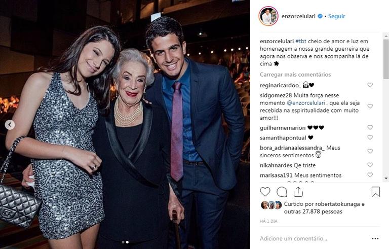 Claudia Raia se emociona com homenagem de Enzo Celulari à Odette