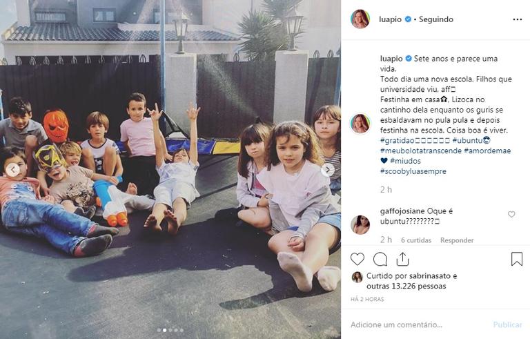 Ao lado de Pedro Scooby, Luana Piovani comemora aniversário do filho, Dom, com festinha em casa e na escola