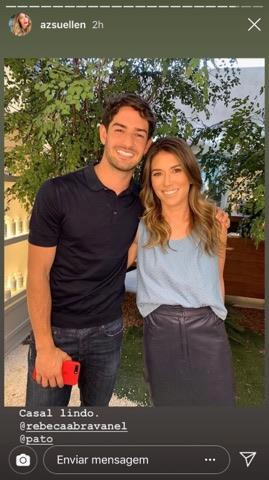 Rebeca Abravanel e Alexandre Pato no salão de beleza