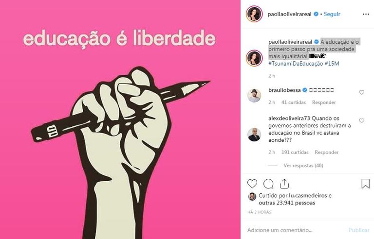 Artistas se manifestam contra medida do MEC