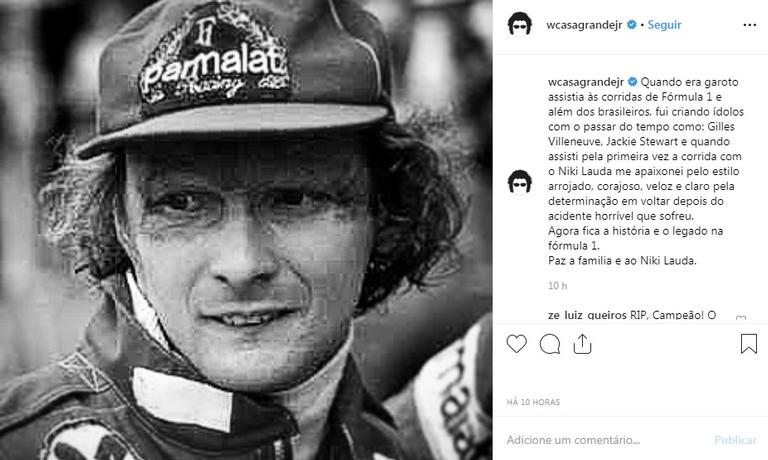 Famosos lamentam a morte de Niki Lauda, tricampeão da F1