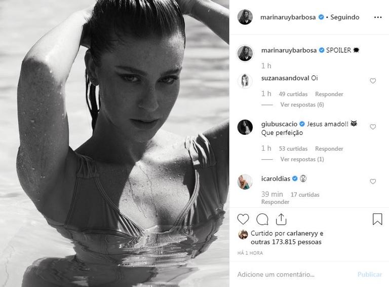 Marina Ruy Barbosa surge maravilhosa