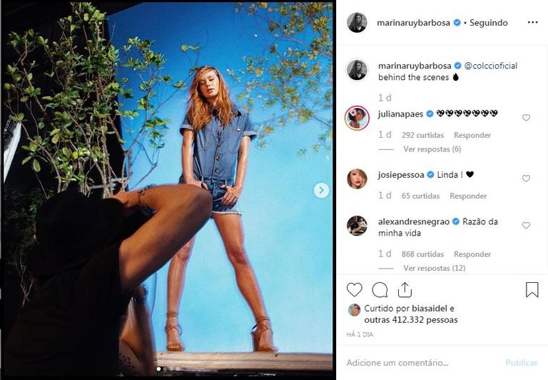 Marido de Marina Ruy Barbosa faz declaração fofa em foto sensual da atriz