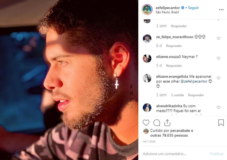 Filho gato de Leonardo posta foto de boné e é confundido com Neymar Jr