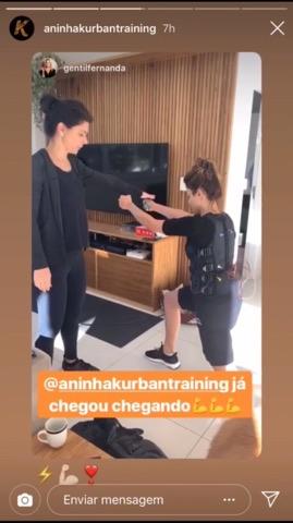 Fernanda Gentil e Bruna Marquezine treinando