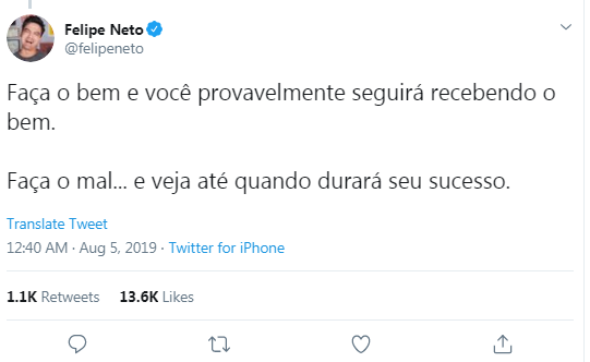 Felipe Neto alfineta pastor Silas Malafaia após vir a falência: ''Justiça do caráter não falha''