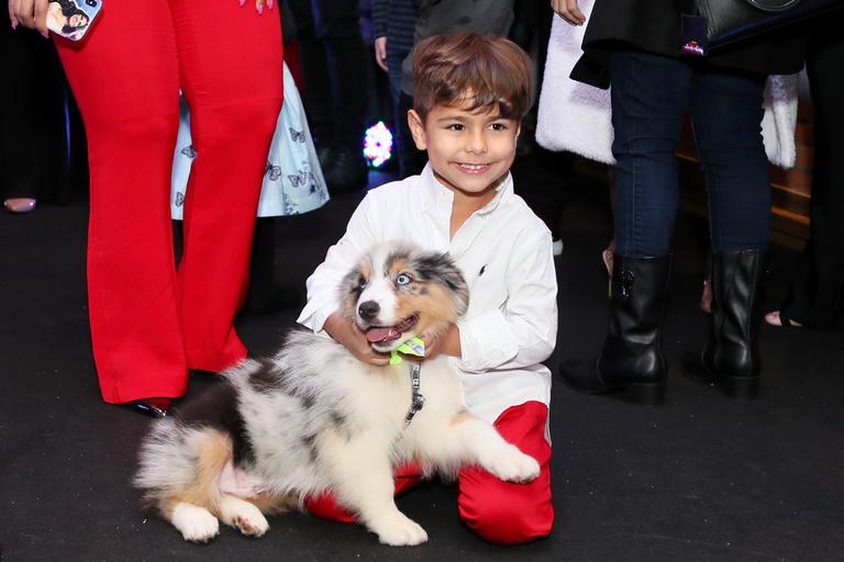 Simone presenteia Henry com cachorrinho