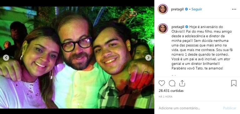 Preta Gil faz homenagem de aniversário para o ex-marido