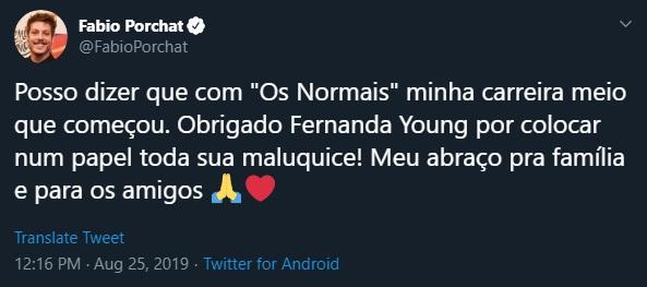 Famosos comentando a morte de Fernanda Young